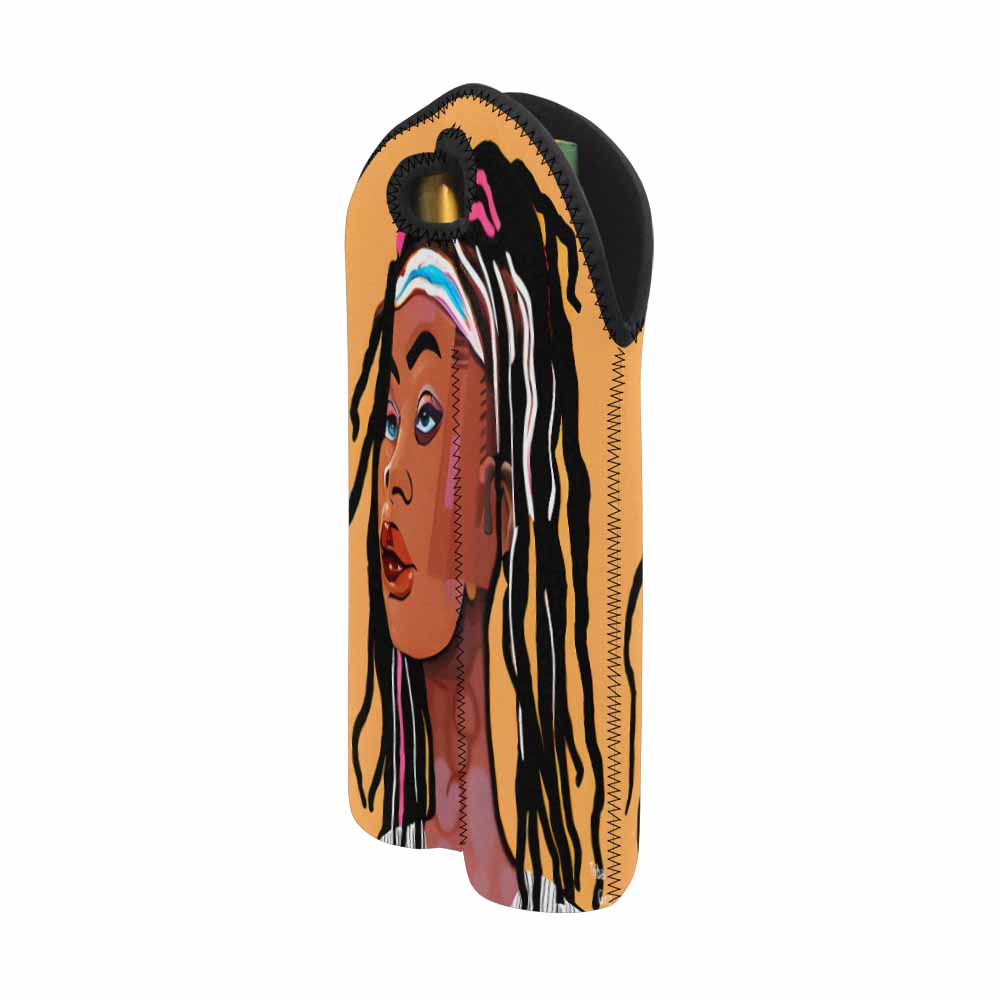 Dreads & Braids, 2 bottle wine bag, picnic or gift, african tribalgirlz Fulangiara 16