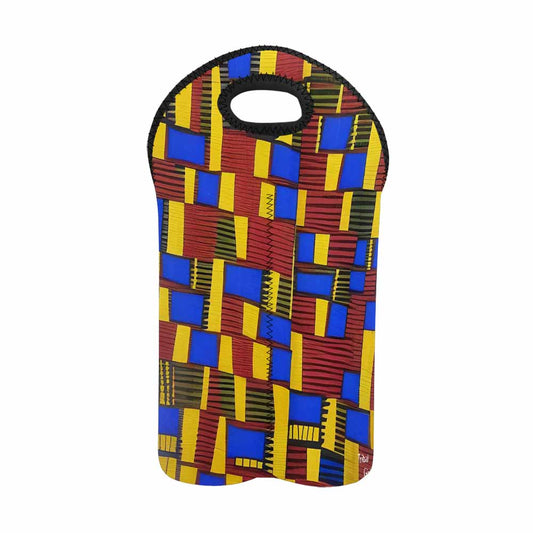 African Art, chic 2 bottle wine bag, design 50