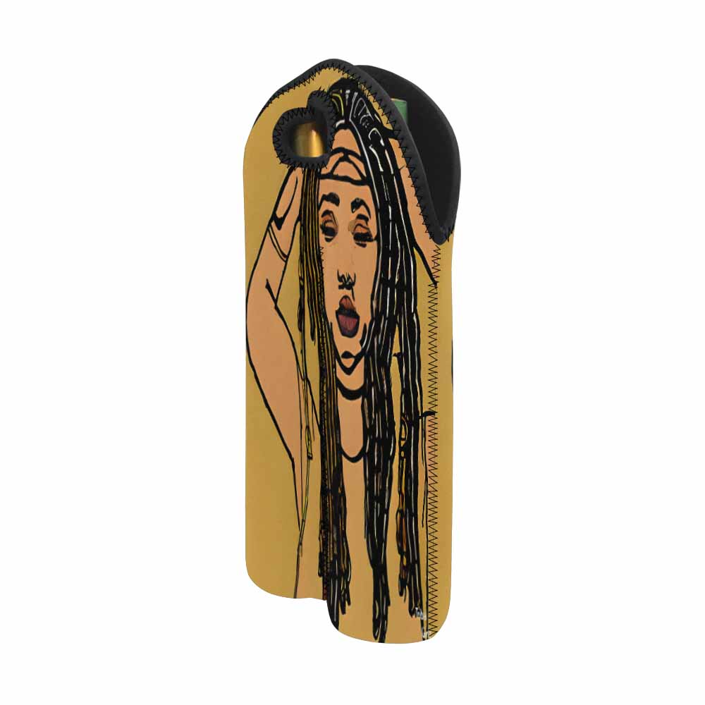 Dreads & Braids, 2 bottle wine bag, picnic or gift, african tribalgirlz Fulangiara 24