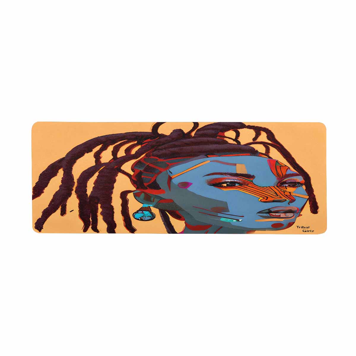 Dreads & Braids, 31 x 12 in large mouse pad, Fulangiara 23