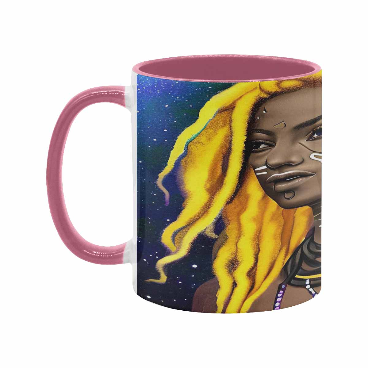 Dreads & Braids, custom color edge coffee mug, african tribalgirlz Fulangiara 1