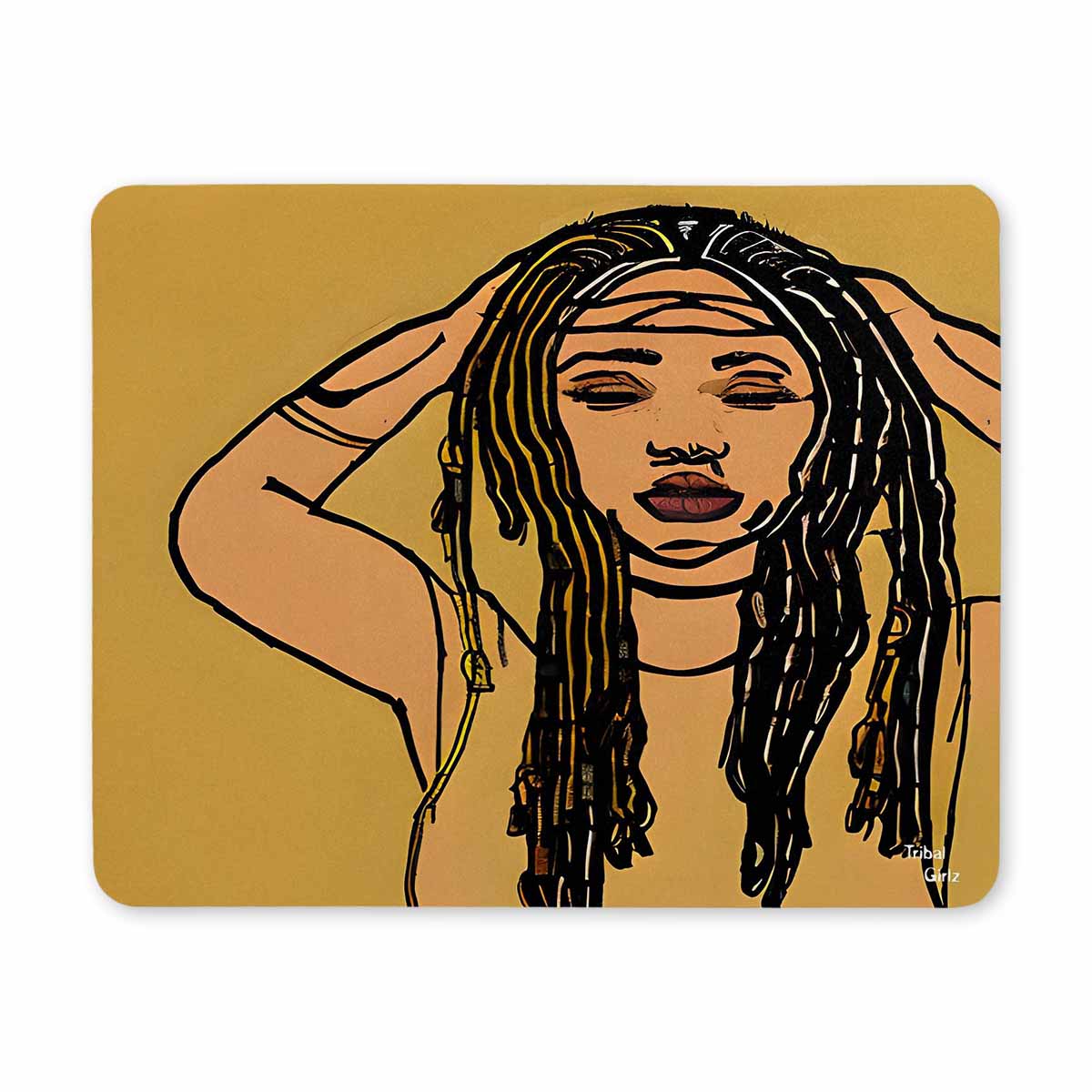 Dreads & Braids, 9 x 7 in amazing design mouse pad, Fulangiara 24