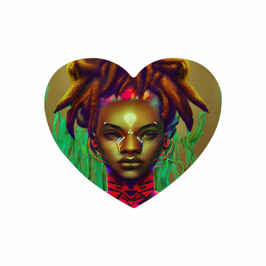 Dreads & Braids, heart shape mouse pad, Fulangiara 43