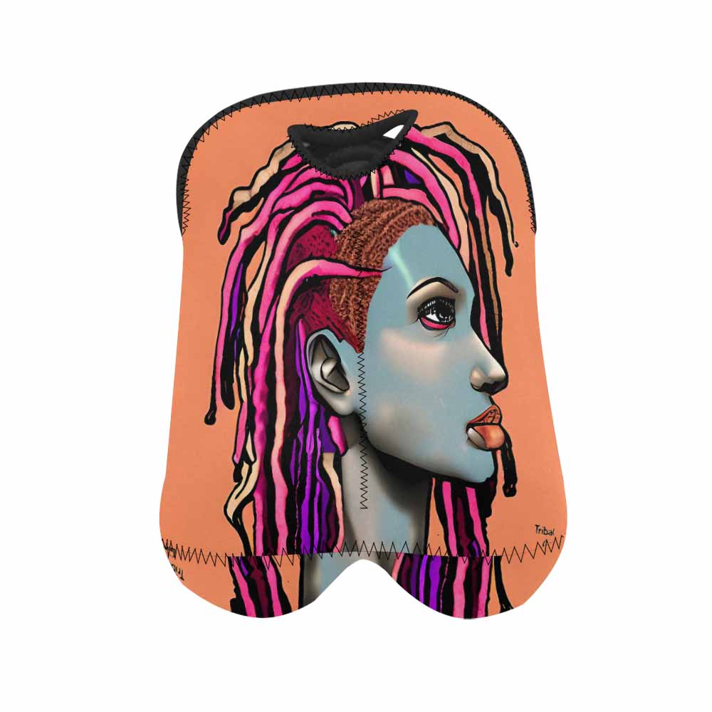 Dreads & Braids, 2 bottle wine bag, picnic or gift, african tribalgirlz Fulangiara 5