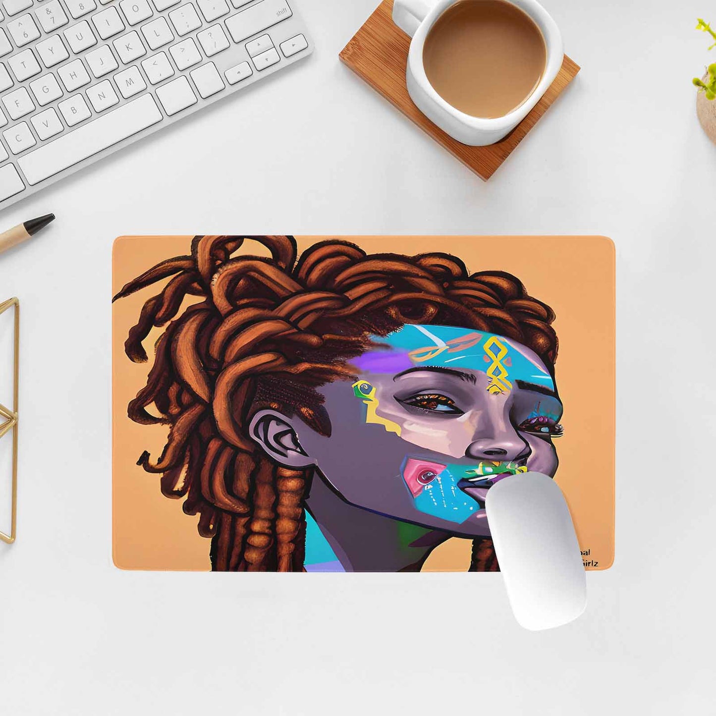 Dreads & Braids, 23 x 16 in amazing design mouse pad, Fulangiara 36