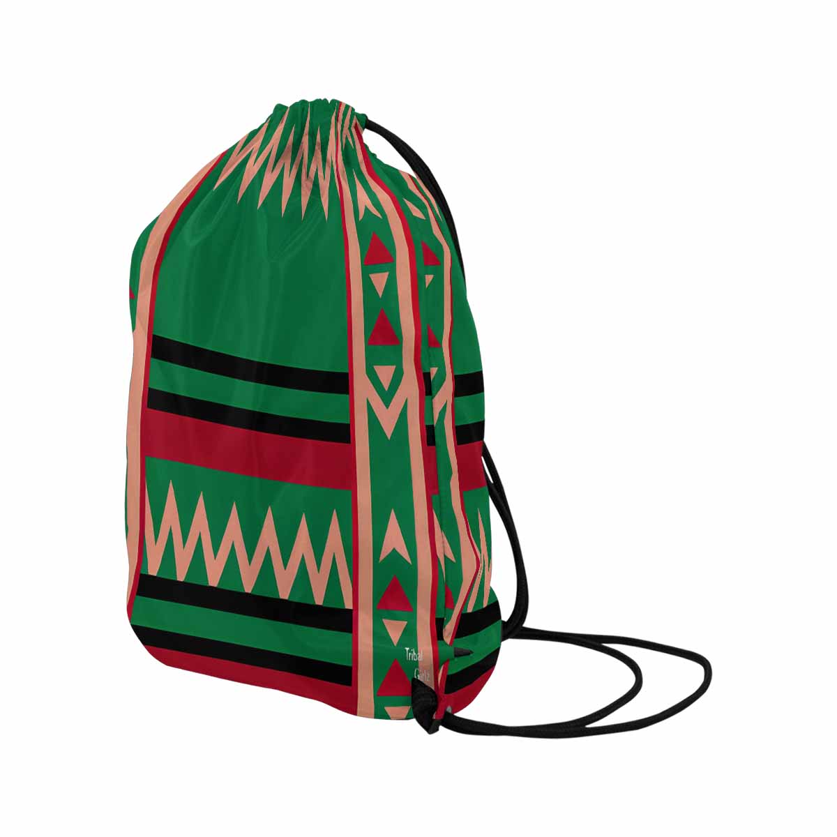 African artsy drawstring sling bag, design 15