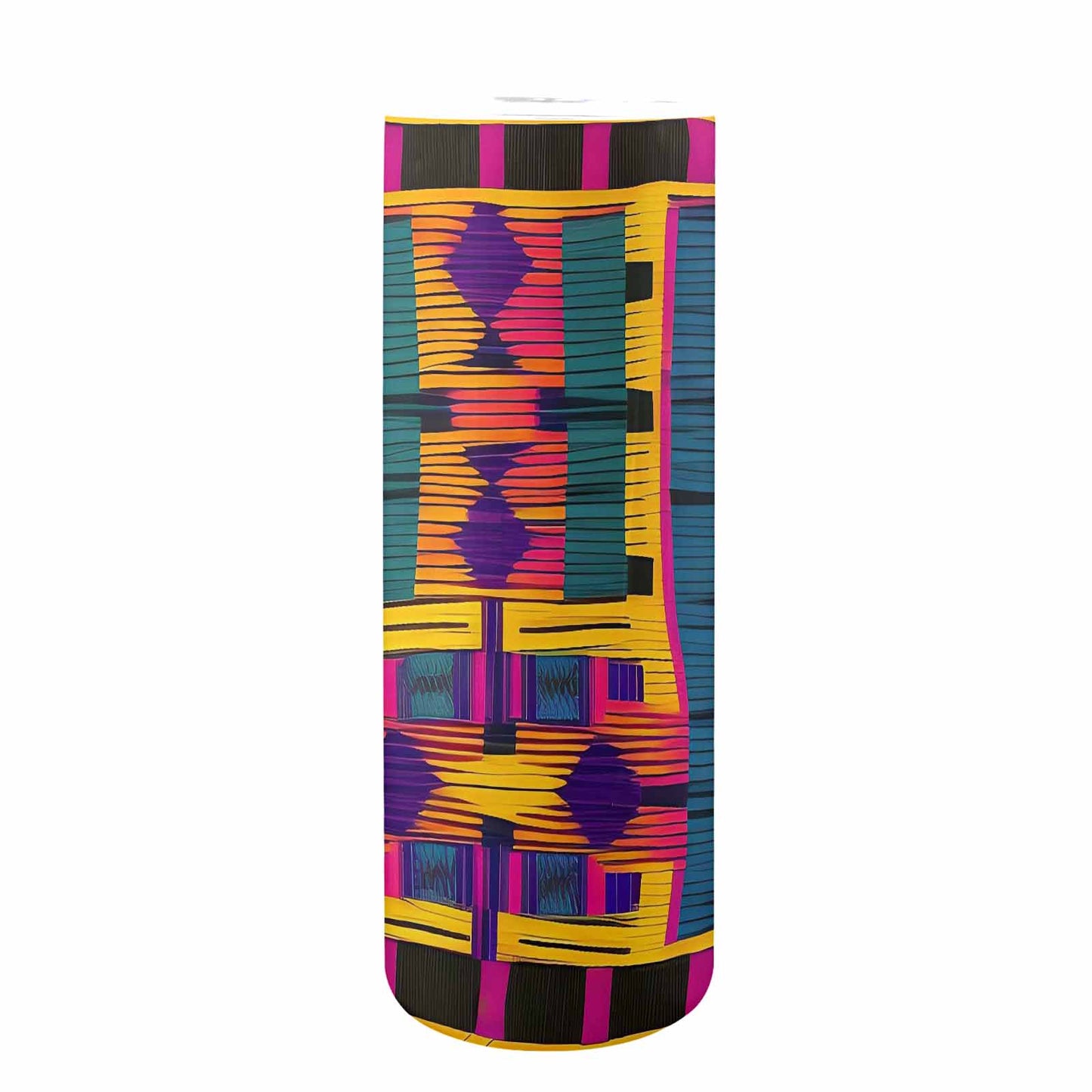 African Art, tall stainless steel insulated tumbler, travel mug, design 42