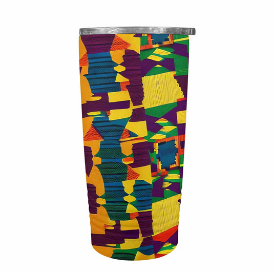 African Art, stainless steel insulated tumbler, travel mug, design 30