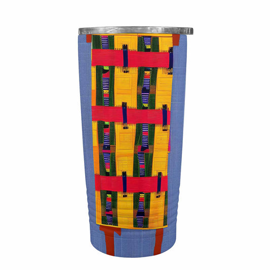 African Art, stainless steel insulated tumbler, travel mug, design 32