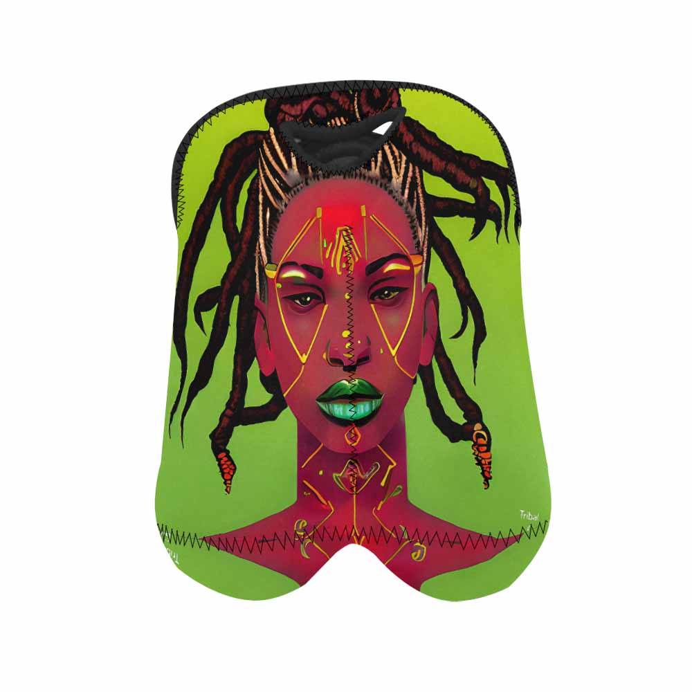 Dreads & Braids, 2 bottle wine bag, picnic or gift, african tribalgirlz Fulangiara 49