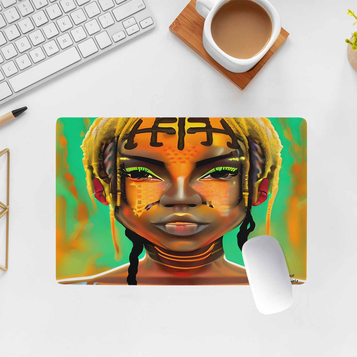 Dreads & Braids, 23 x 16 in amazing design mouse pad, Fulangiara 41