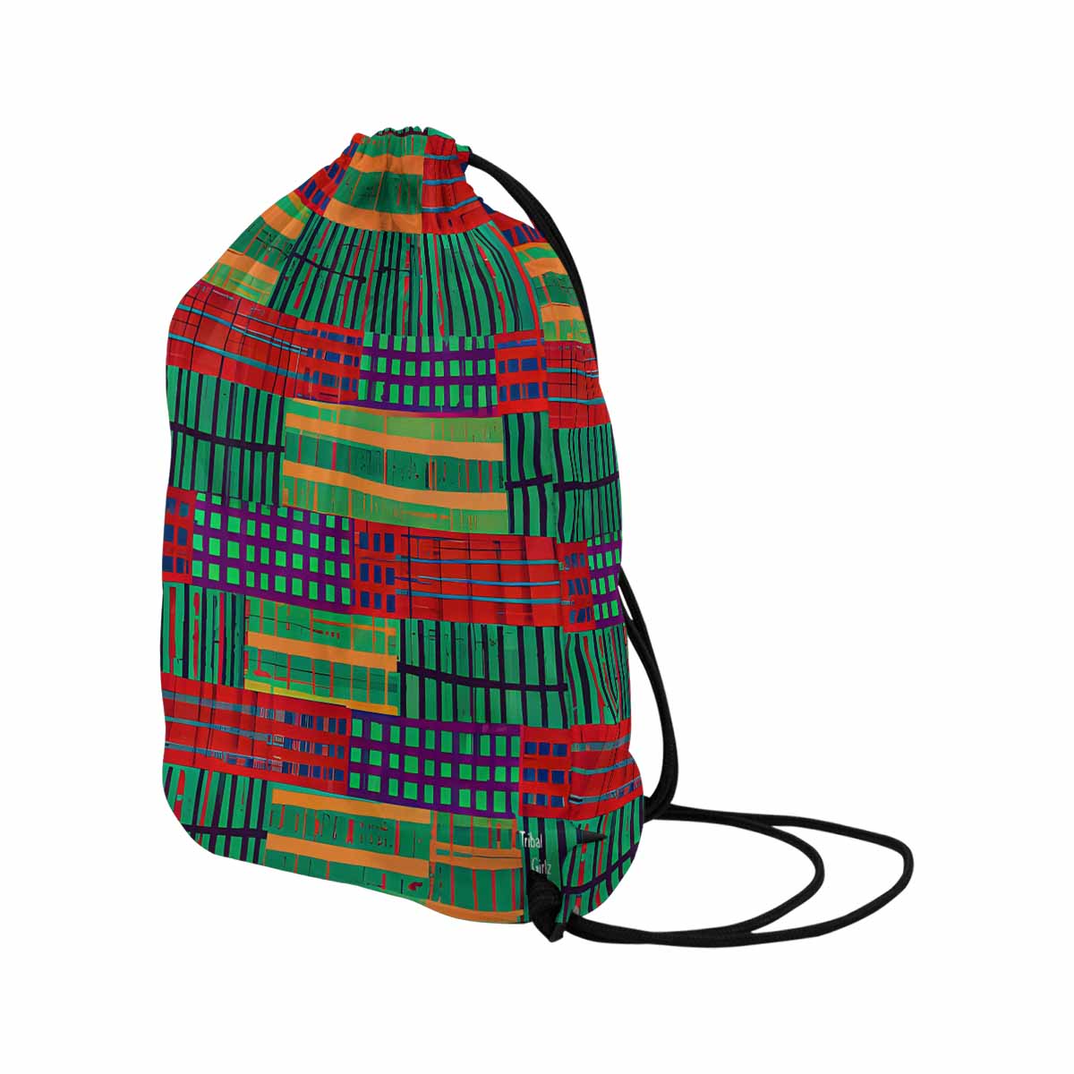 African artsy drawstring sling bag, design 23