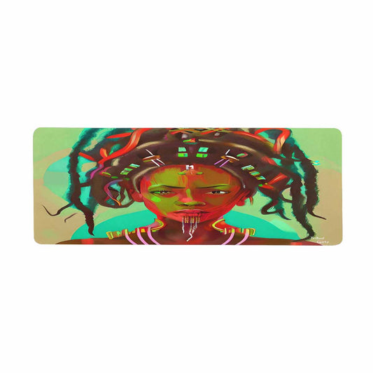 Dreads & Braids, 31 x 12 in large mouse pad, Fulangiara 39