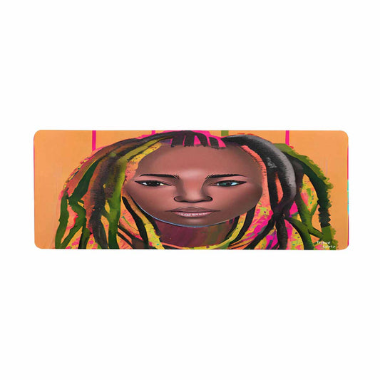 Dreads & Braids, 31 x 12 in large mouse pad, Fulangiara 12