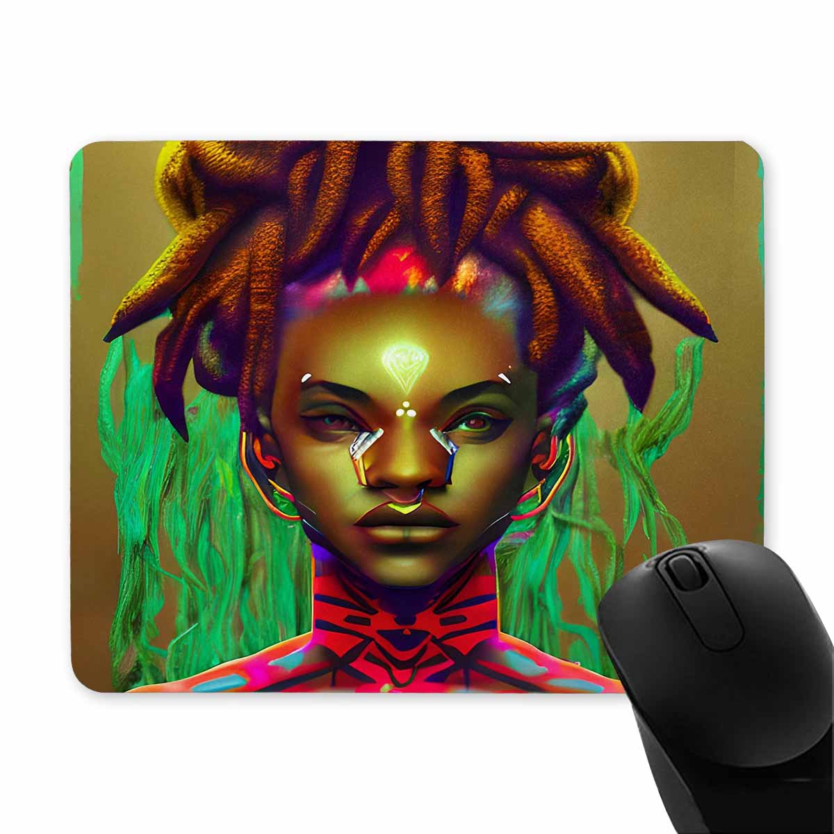 Dreads & Braids, 9 x 7 in amazing design mouse pad, Fulangiara 43