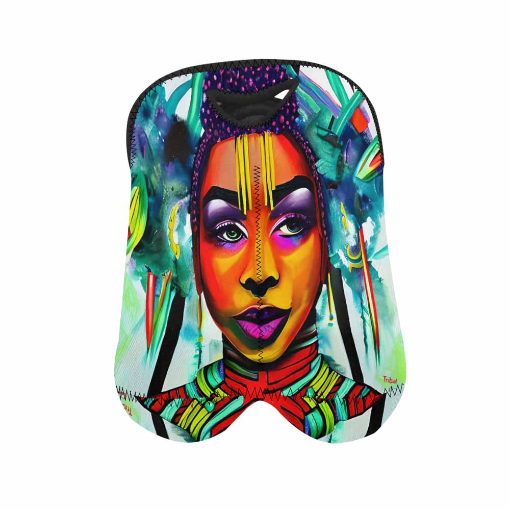 Dreads & Braids, 2 bottle wine bag, picnic or gift, african tribalgirlz Fulangiara 35