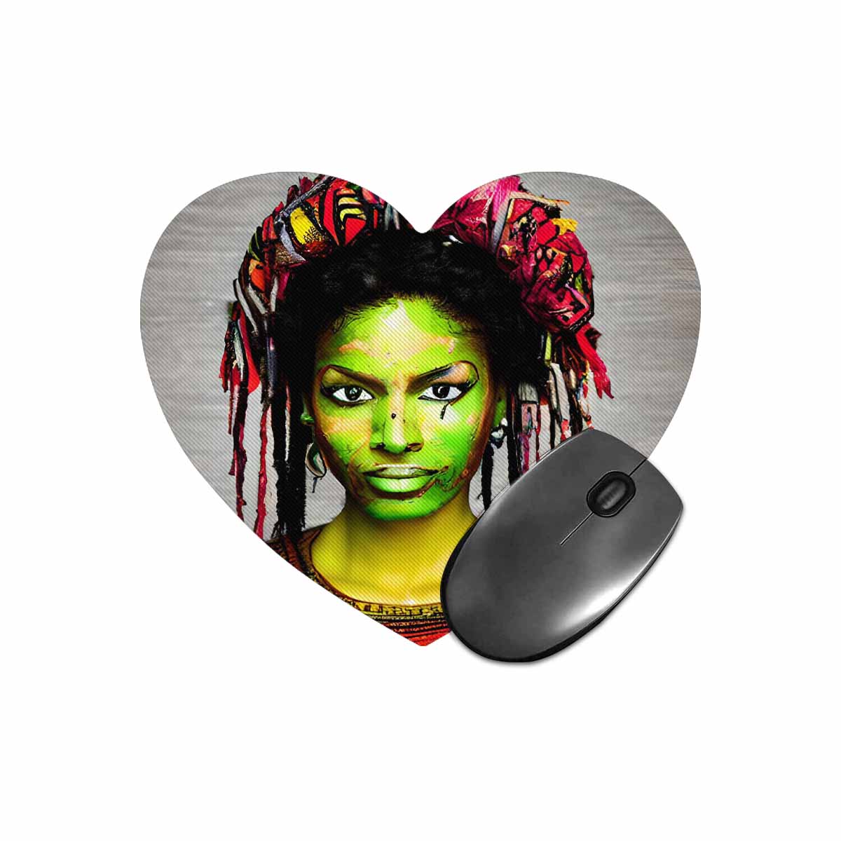 Dreads & Braids, heart shape mouse pad, Fulangiara 2