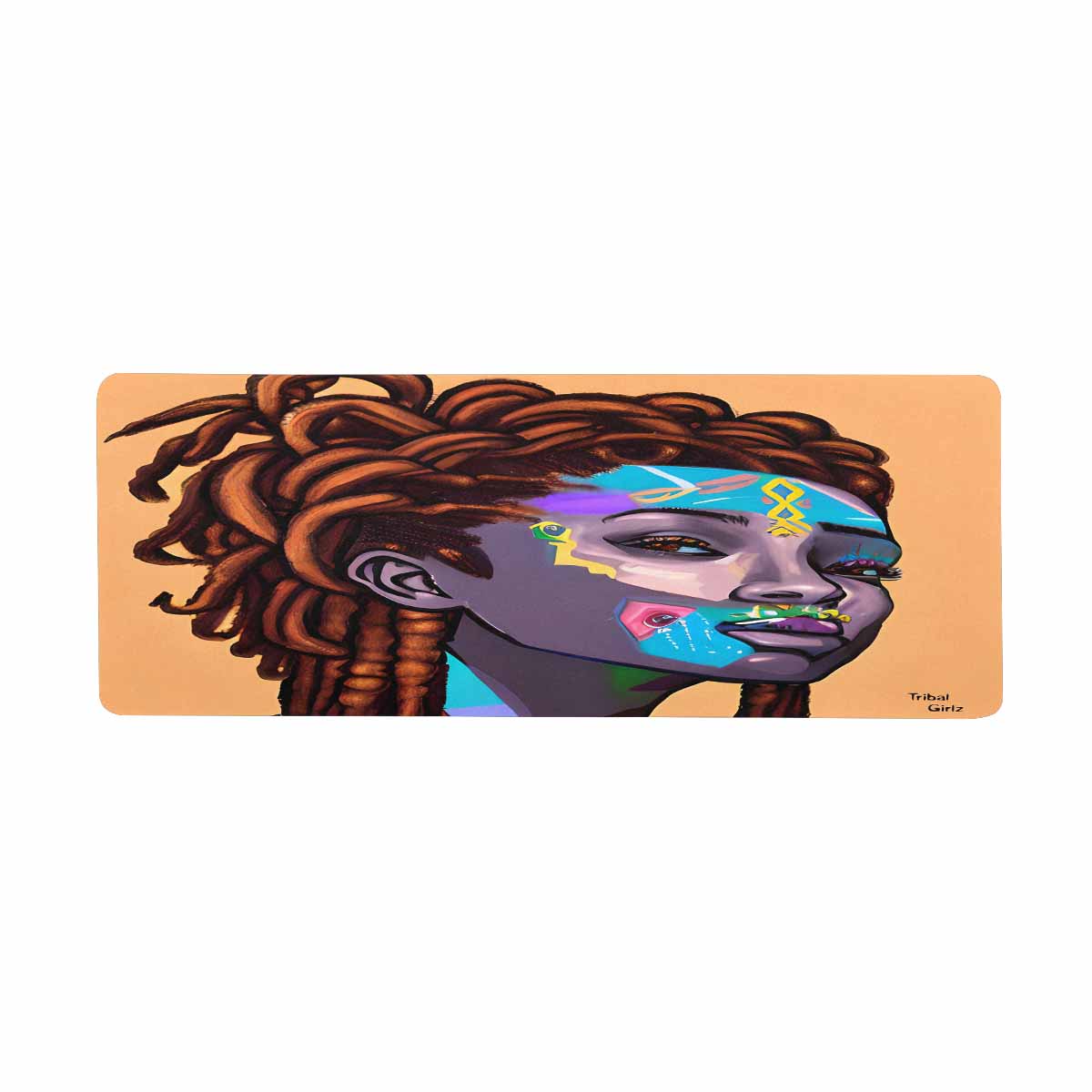 Dreads & Braids, 31 x 12 in large mouse pad, Fulangiara 36