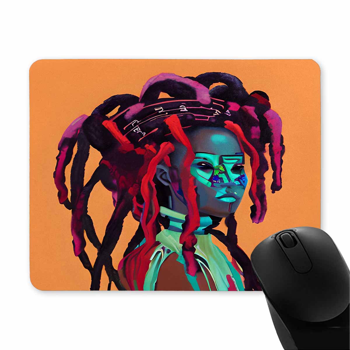 Dreads & Braids, 9 x 7 in amazing design mouse pad, Fulangiara 7