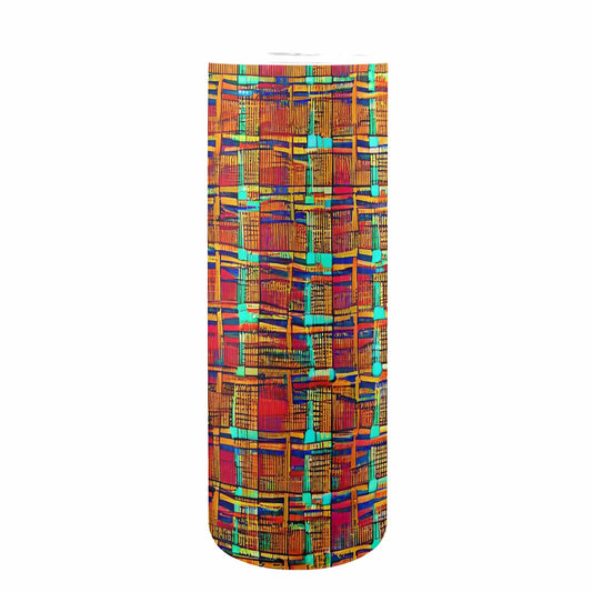 African Art, tall stainless steel insulated tumbler, travel mug, design 40