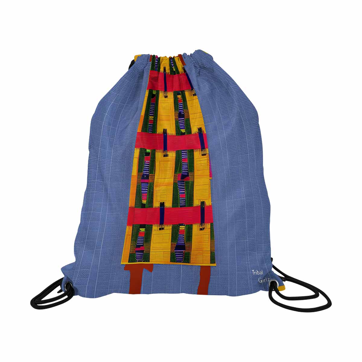 African artsy drawstring sling bag, design 32