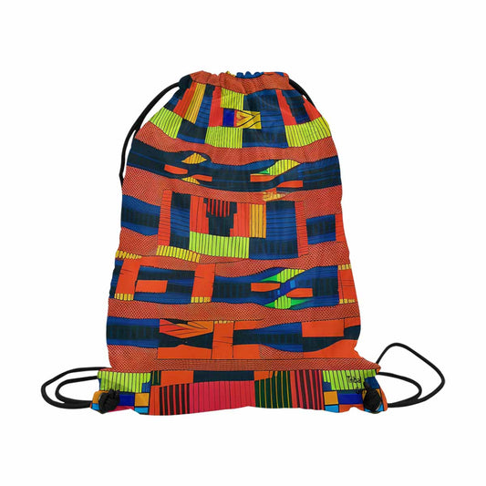 African artsy drawstring sling bag, design 44