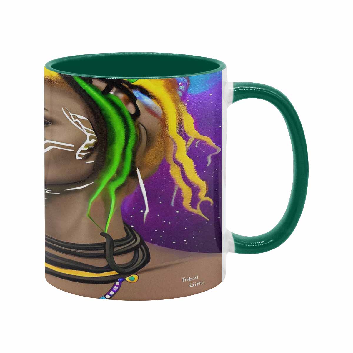 Dreads & Braids, custom color edge coffee mug, african tribalgirlz Fulangiara 1