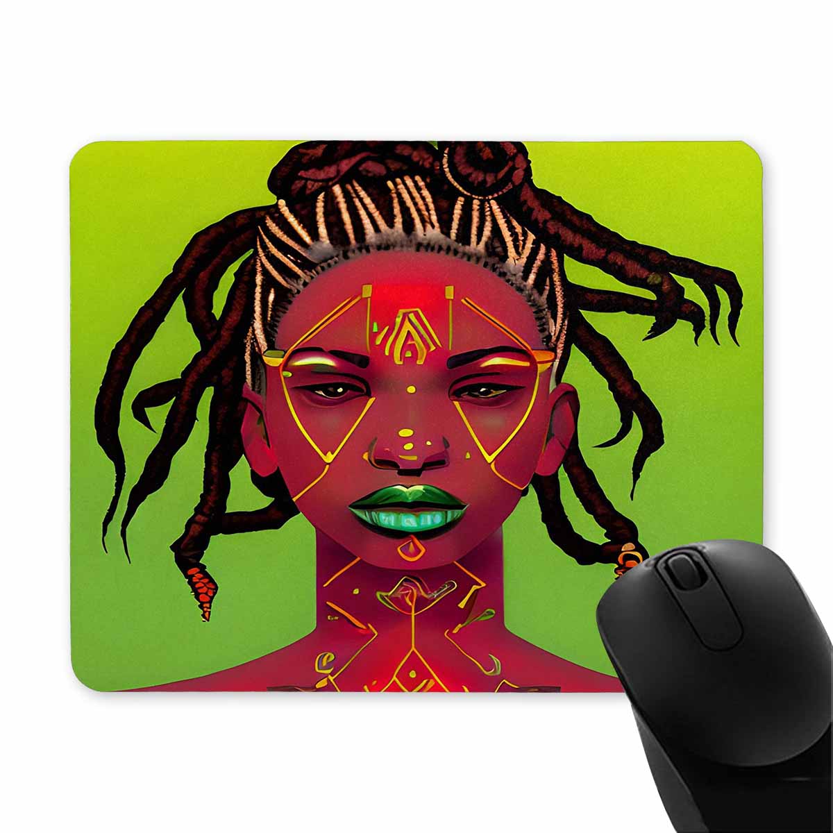 Dreads & Braids, 9 x 7 in amazing design mouse pad, Fulangiara 49