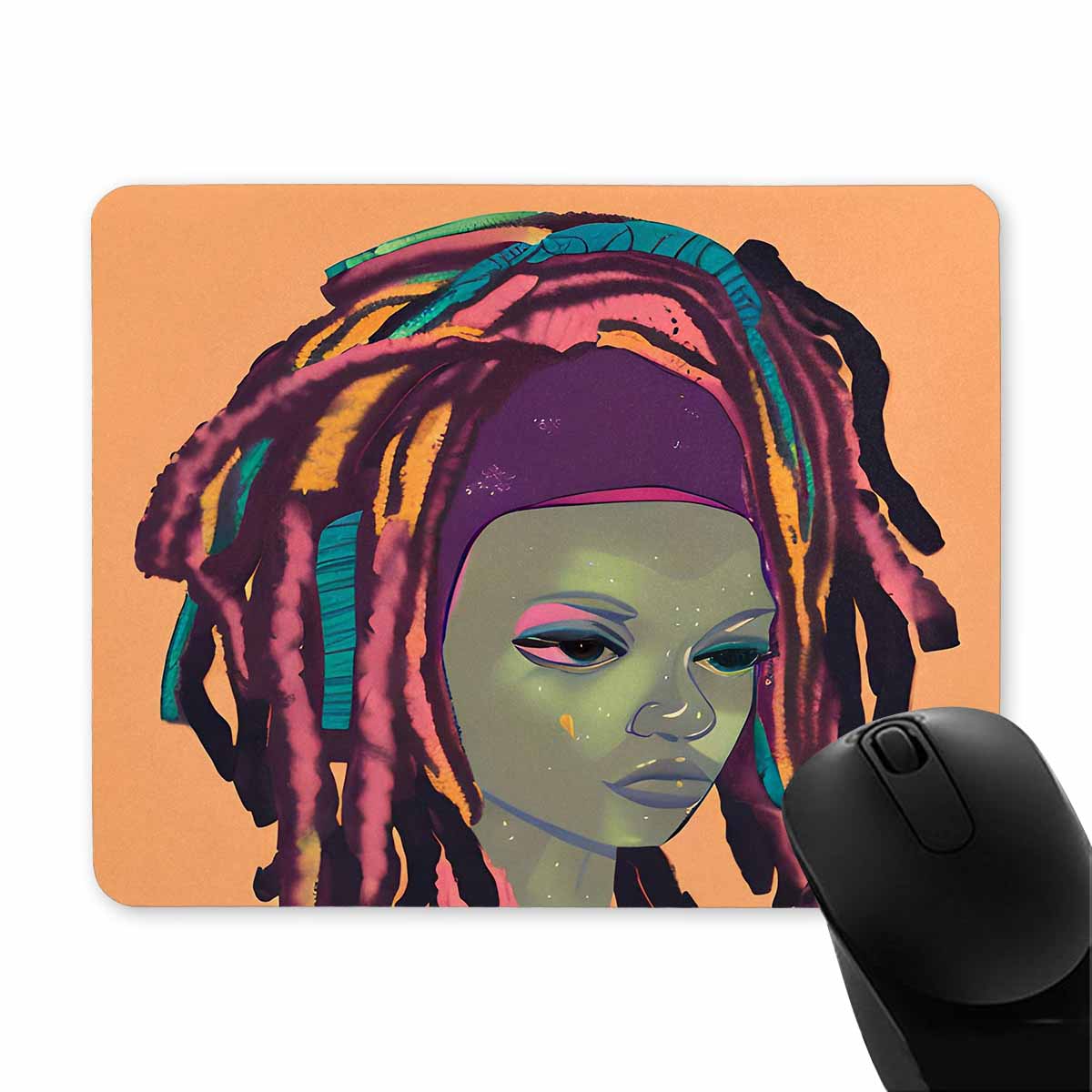 Dreads & Braids, 9 x 7 in amazing design mouse pad, Fulangiara 9