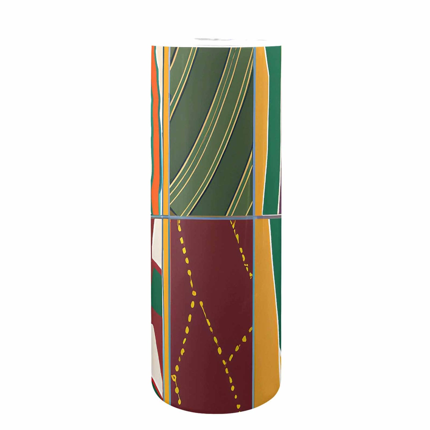 African Art, tall stainless steel insulated tumbler, travel mug, design 43