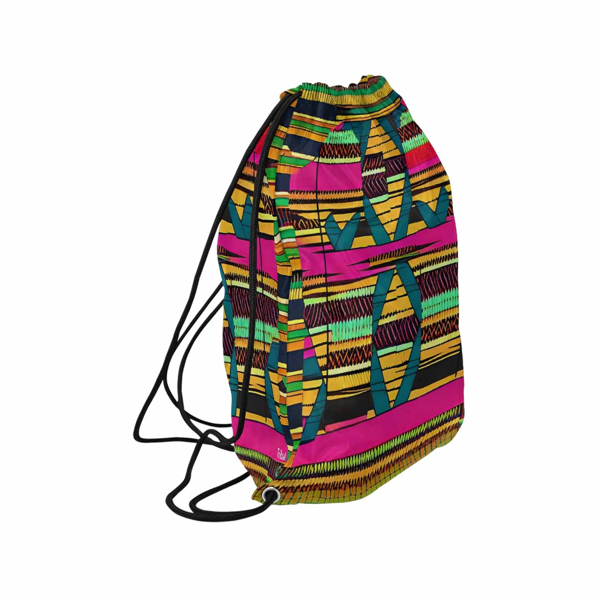 African artsy drawstring sling bag, design 24