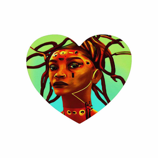 Dreads & Braids, heart shape mouse pad, Fulangiara 37