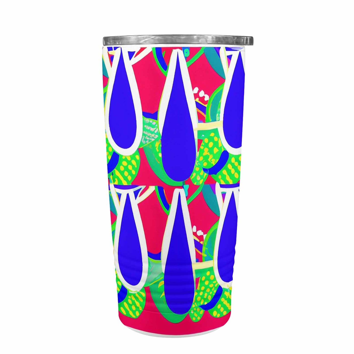 African Art, stainless steel insulated tumbler, travel mug, design 33