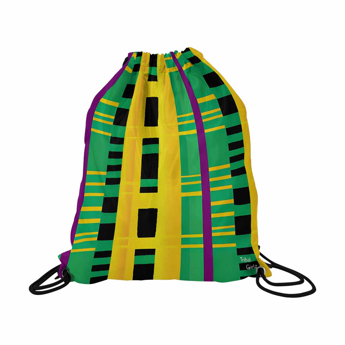 African artsy drawstring sling bag, design 49