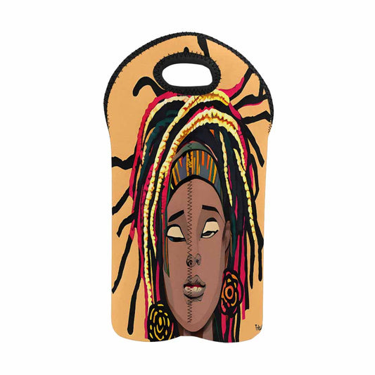 Dreads & Braids, 2 bottle wine bag, picnic or gift, african tribalgirlz Fulangiara 20