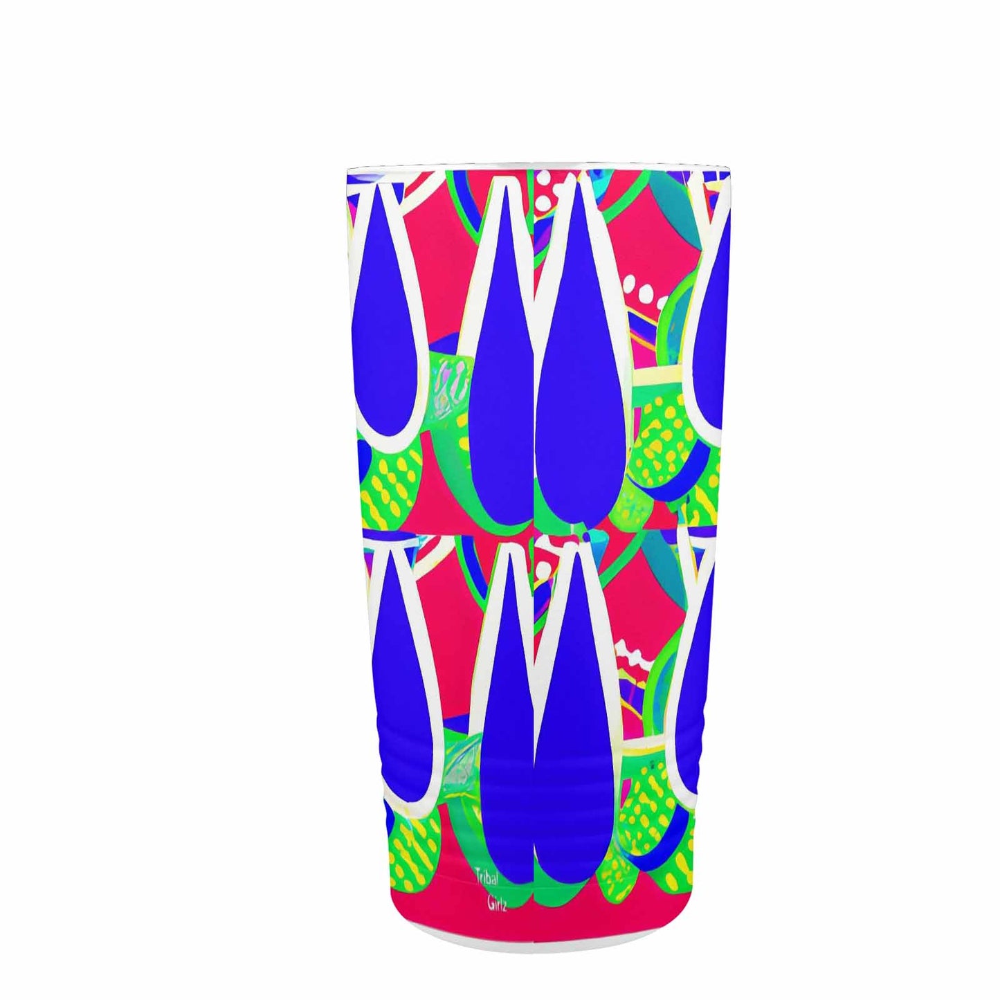 African Art, stainless steel insulated tumbler, travel mug, design 33