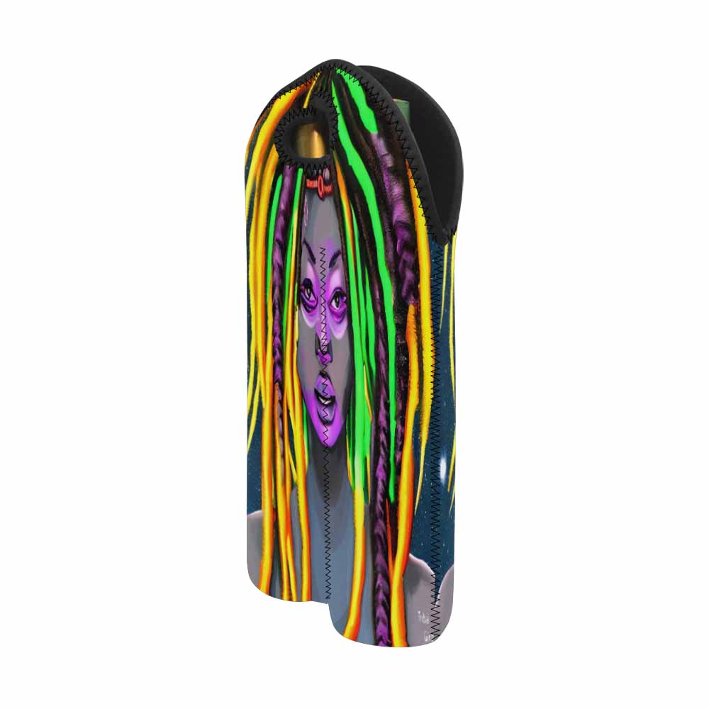 Dreads & Braids, 2 bottle wine bag, picnic or gift, african tribalgirlz Fulangiara 28