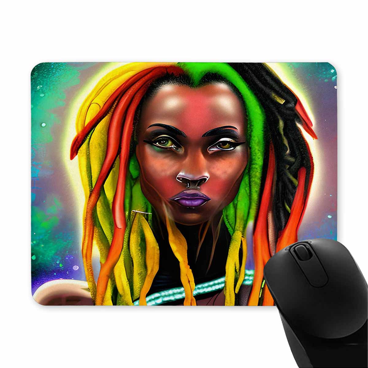 Dreads & Braids, 9 x 7 in amazing design mouse pad, Fulangiara 25