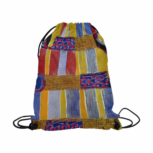 African artsy drawstring sling bag, design 20