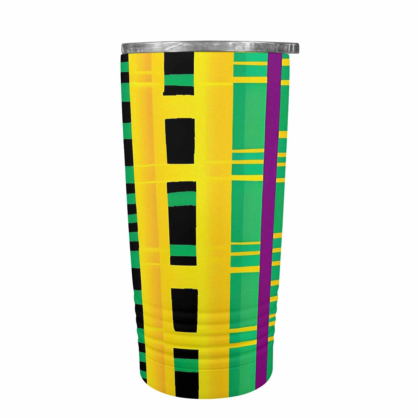 African Art, stainless steel insulated tumbler, travel mug, design 49