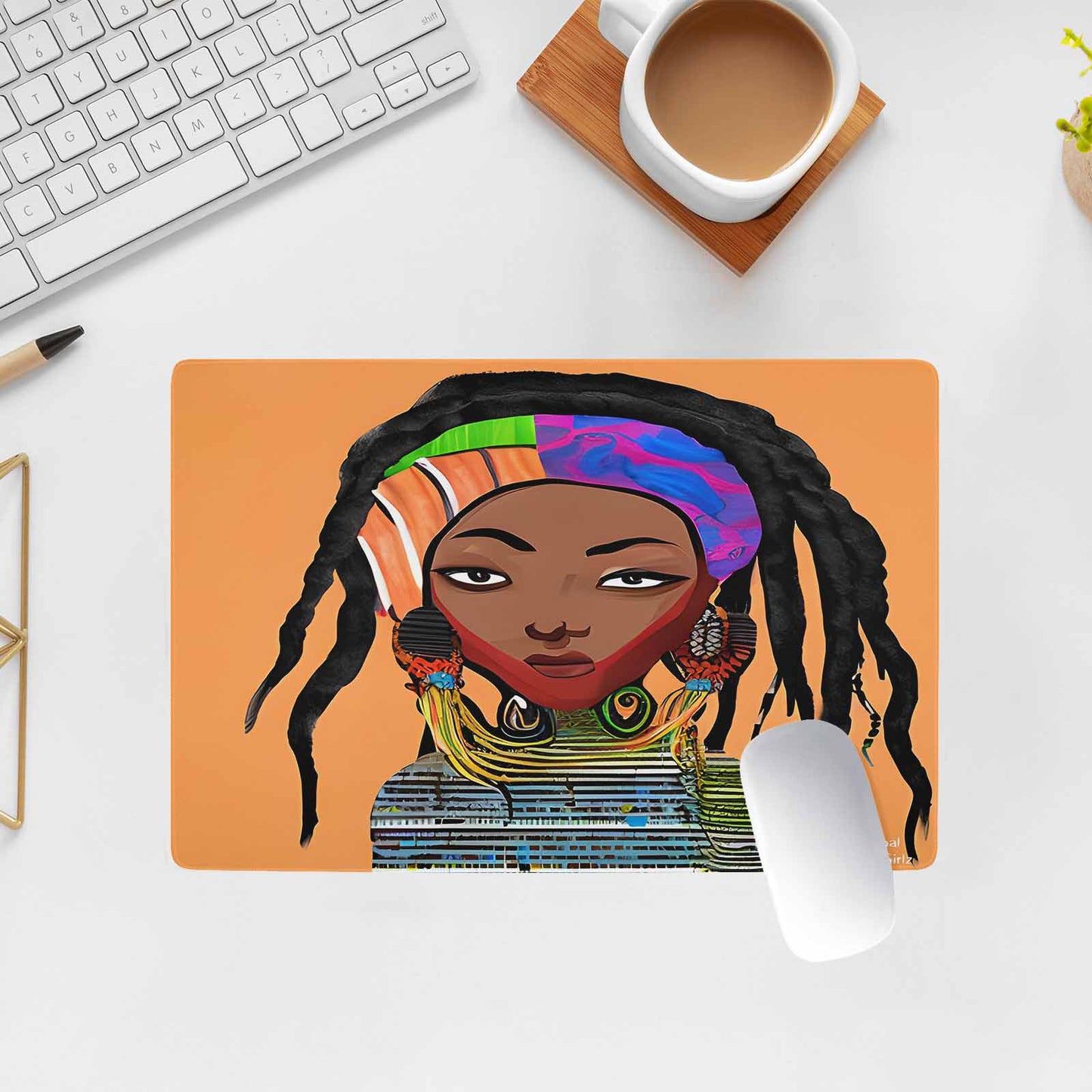 Dreads & Braids, 23 x 16 in amazing design mouse pad, Fulangiara 18