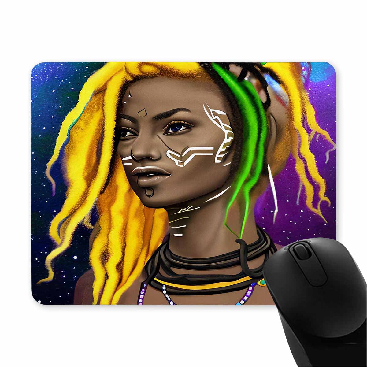 Dreads & Braids, 9 x 7 in amazing design mouse pad, Fulangiara 1