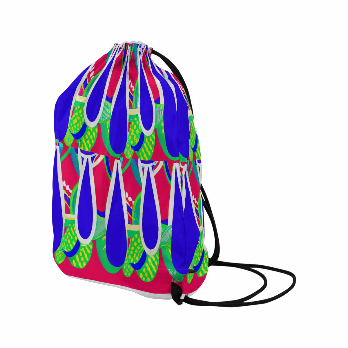 African artsy drawstring sling bag, design 33