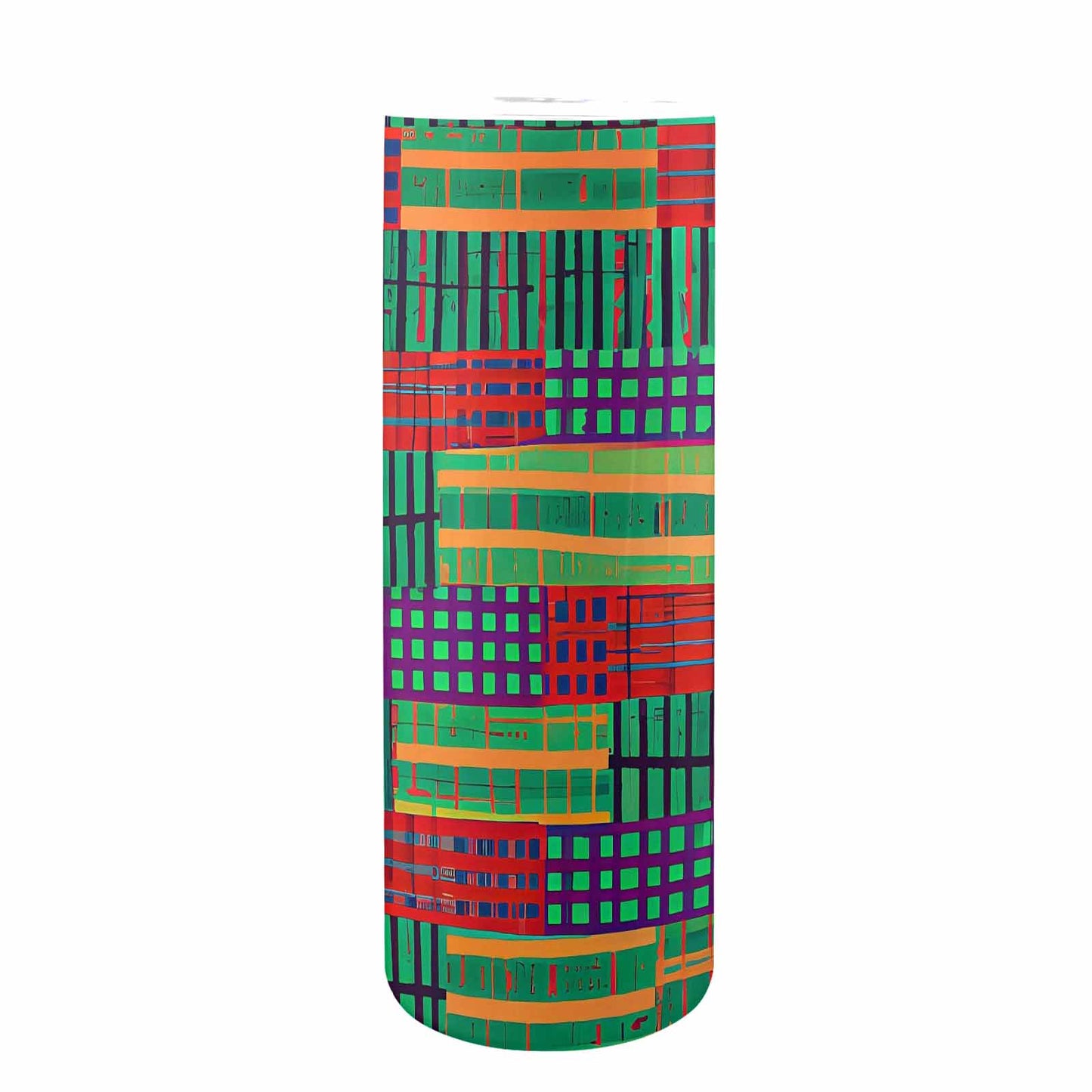 African Art, tall stainless steel insulated tumbler, travel mug, design 23