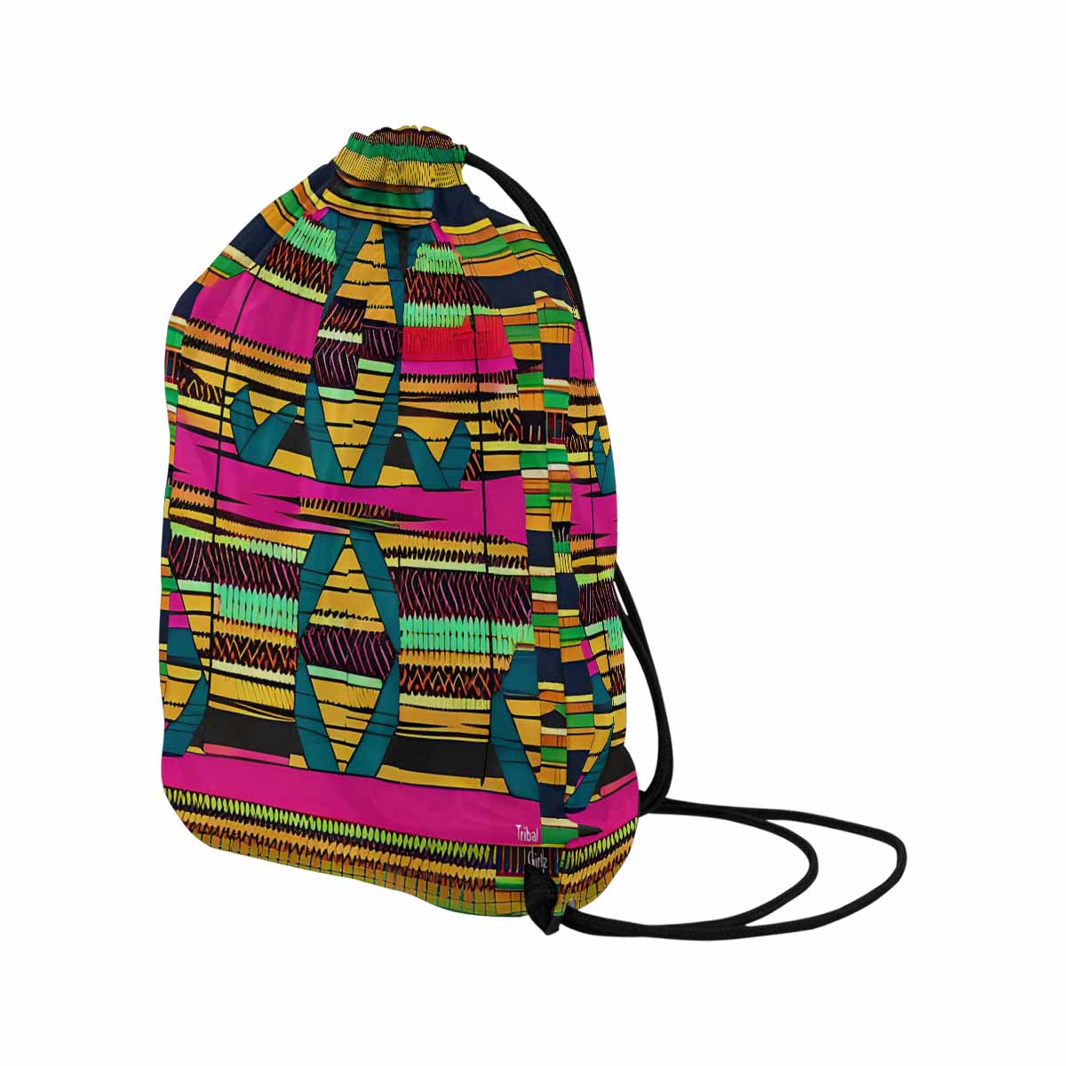 African artsy drawstring sling bag, design 24