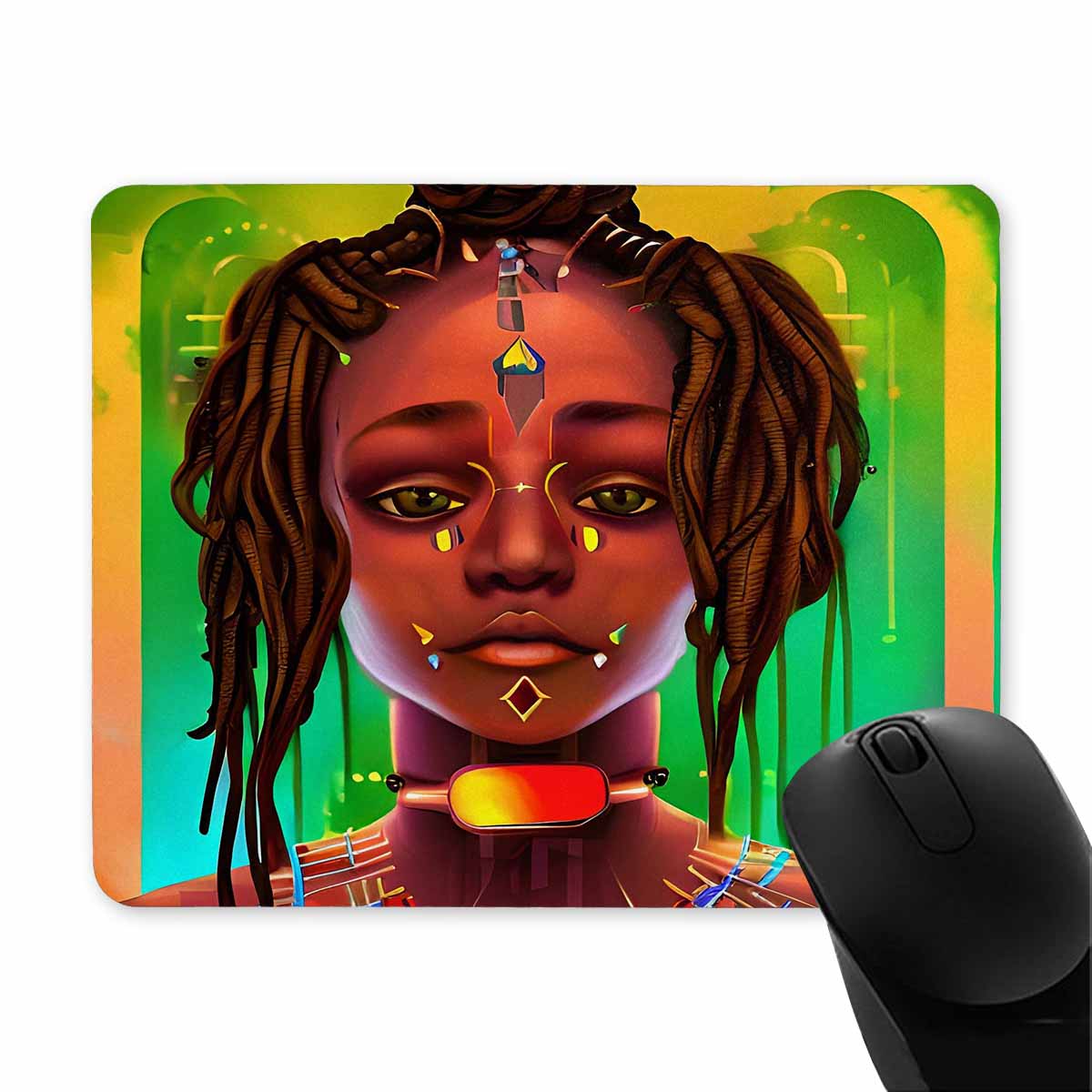 Dreads & Braids, 9 x 7 in amazing design mouse pad, Fulangiara 45