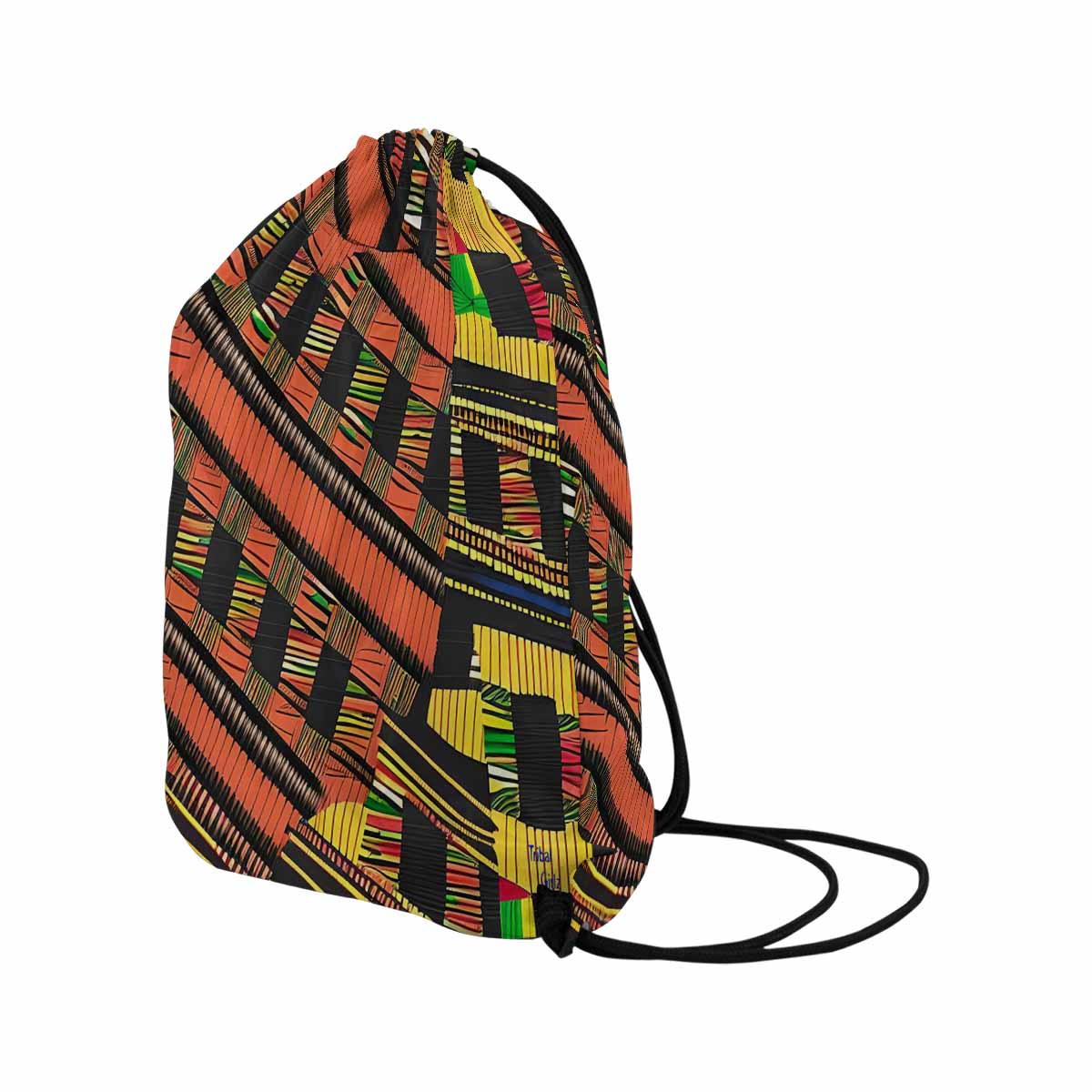 African artsy drawstring sling bag, design 46