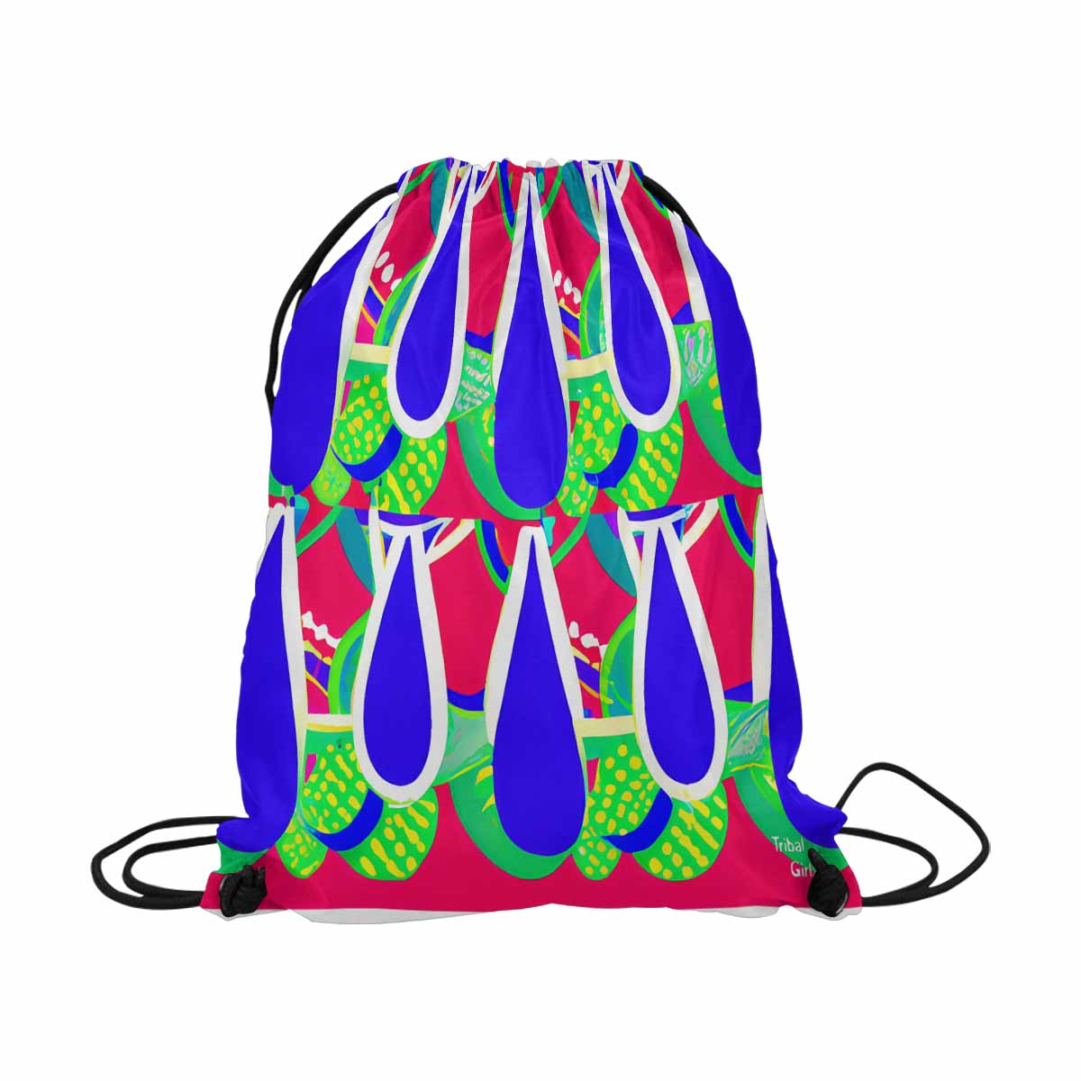 African artsy drawstring sling bag, design 33