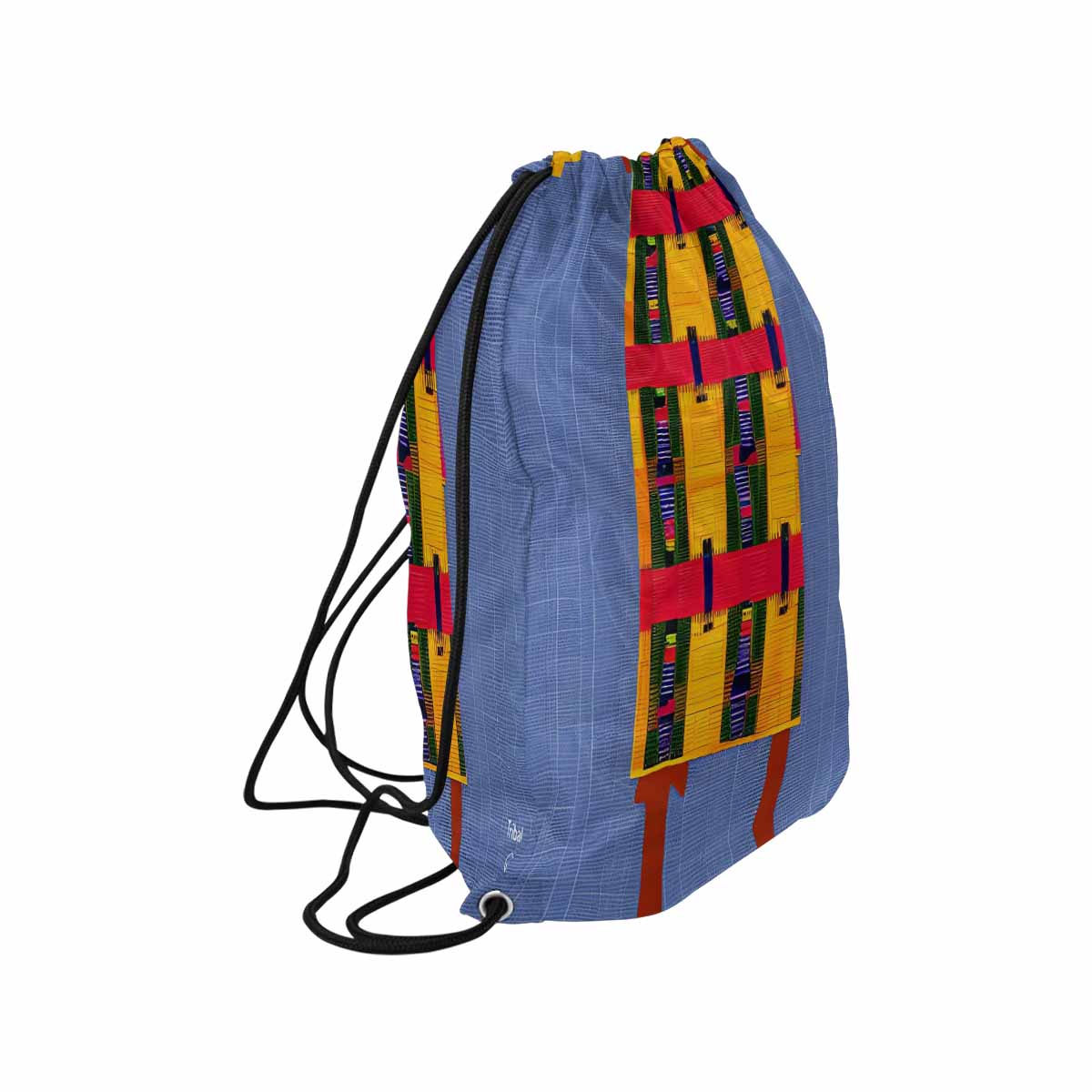 African artsy drawstring sling bag, design 32