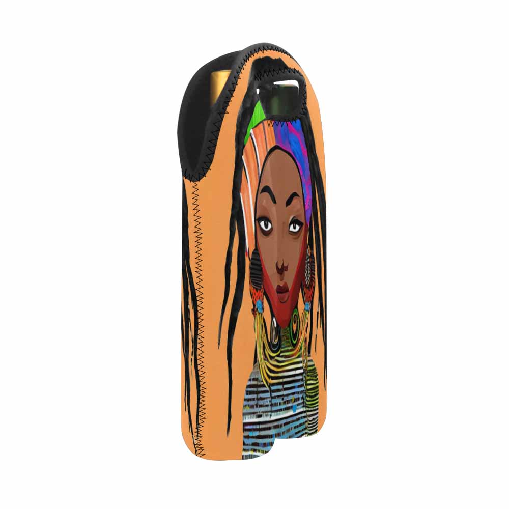 Dreads & Braids, 2 bottle wine bag, picnic or gift, african tribalgirlz Fulangiara 18